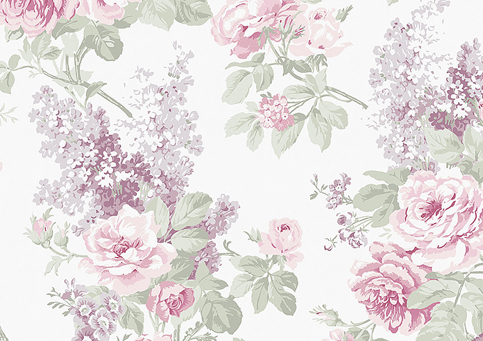 Shabby Chic by Rachel Ashwell Wild Garden, Lilac - Roman Blind - Image 7